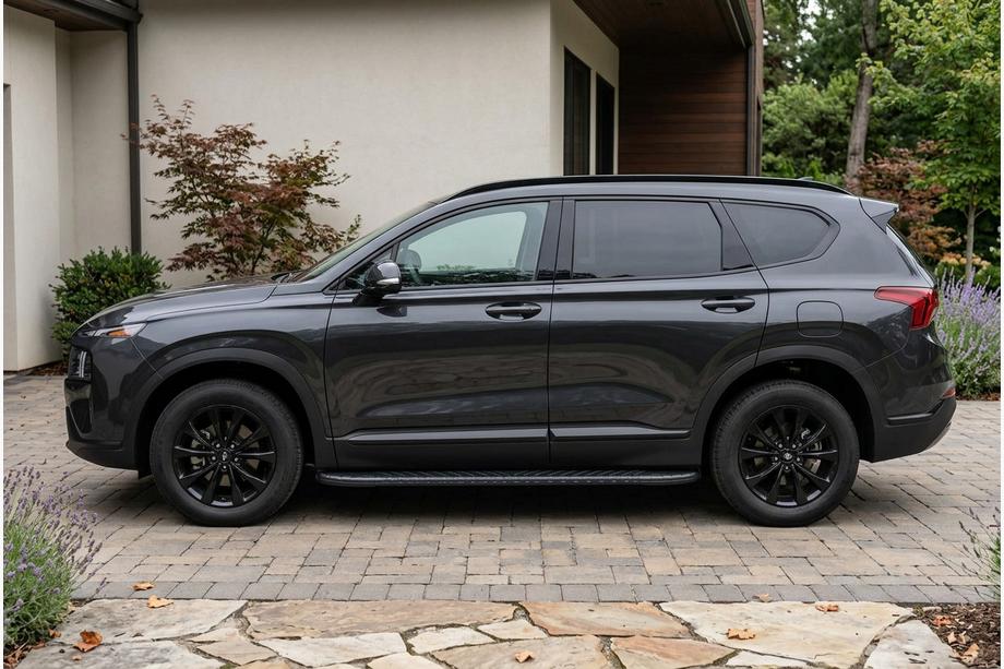 Hyundai Santa Fe 4 2018–2023 Bočne stopnice Bosphore Black (2 kos, aluminij) Image