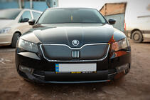 Skoda Superb 2015–2024 Zimska obloga za masko hladilnika (2015-2019, spodnja) Mat fotografija 2