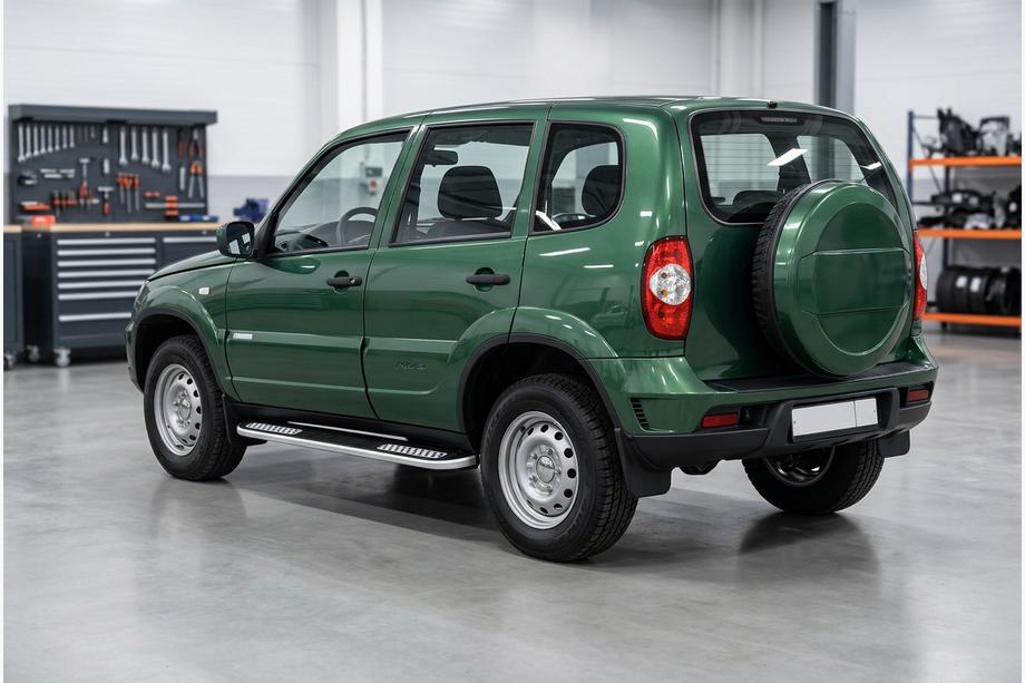 Chevrolet Niva 1998–2020 Bočne stopnice Tayga V2 (2 kosa, aluminij) Image