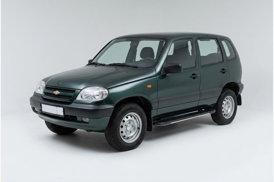 Chevrolet Niva 1998–2020 Bočne stopnice Bosphore Grey (2 kosa, aluminij) Image