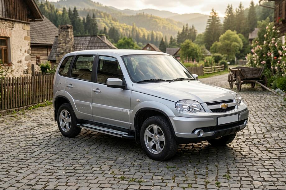 Chevrolet Niva 1998–2020 Stranske stopnice Rainbow (2 kosa, aluminij) Image