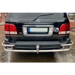 Zadnja zaščitna cev AK009-15 (nerjaveče jeklo) Lexus LX470 1998–2007 fotografija 2