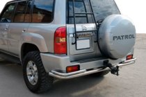 Nissan Patrol Y61 1997–2011 Zadnji zaščitni lok AK005-3 (nerjaveče jeklo) fotografija 1