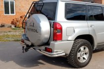 Nissan Patrol Y61 1997–2011 Zadnji zaščitni lok AK005-3 (nerjaveče jeklo) fotografija 2