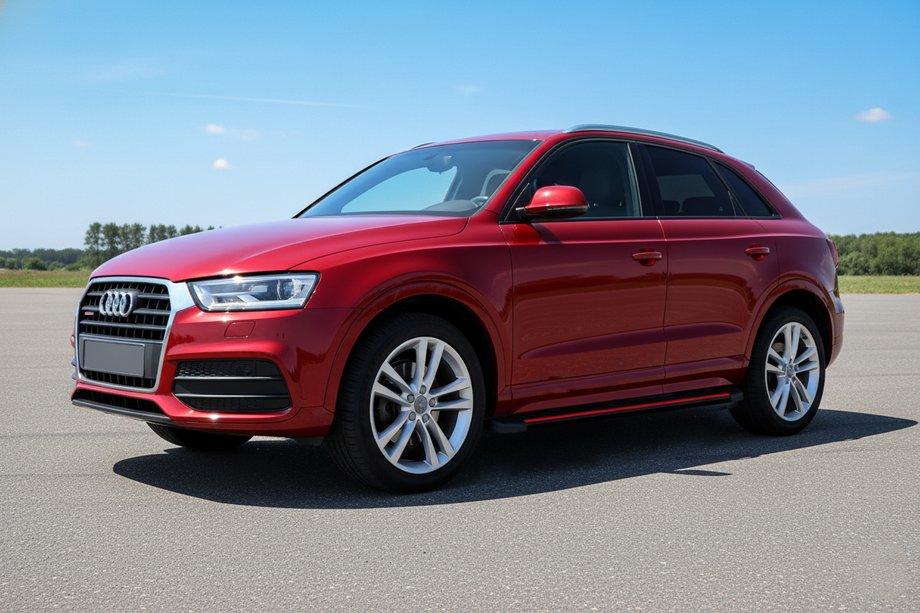 Audi Q3 2011–2019 Stranske stopnice Maya Red (2 kosa, aluminij) Image