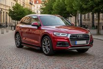 Audi Q5 2017–2025 Stranske stopnice Maya Red (2 kosa, aluminij) fotografija 1