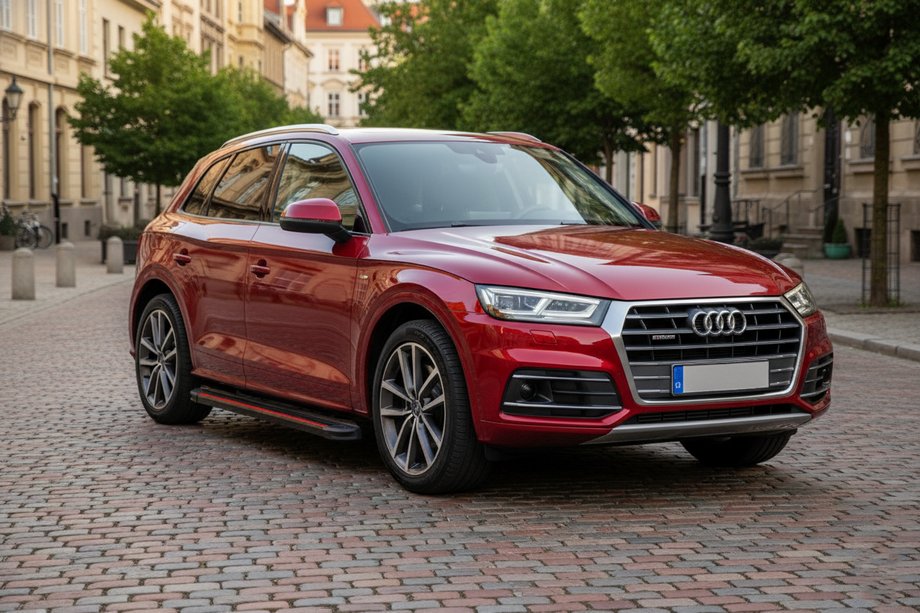 Audi Q5 2017–2025 Stranske stopnice Maya Red (2 kosa, aluminij) Image