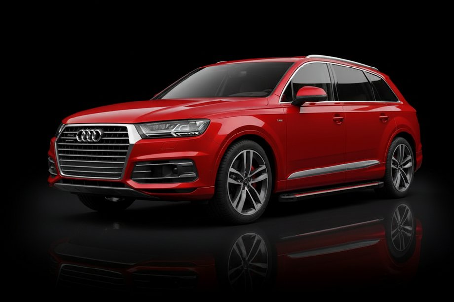 Audi Q7 2015–2026 Stranske stopnice Maya Red (2 kosa, aluminij) Image