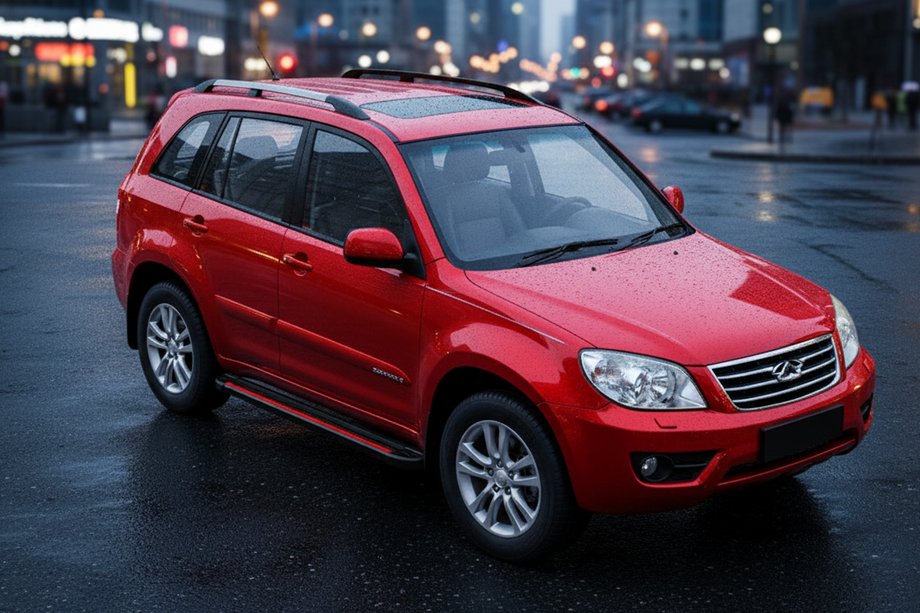 Chery Tiggo 1 2005–2016 Stranske stopnice Maya Red (2 kosa, aluminij) Image