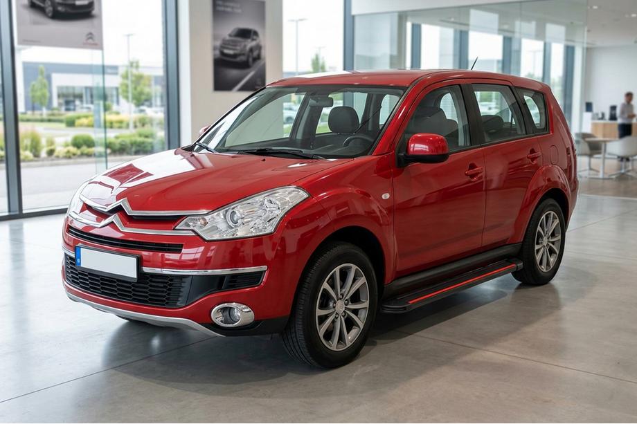 Citroen C-Crosser 2007–2013 Stranske stopnice Maya Red (2 kosa, aluminij) Image