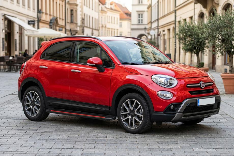 Fiat 500X 2014–2024 Stranske stopnice Maya Red (2 kosa, aluminij) Image