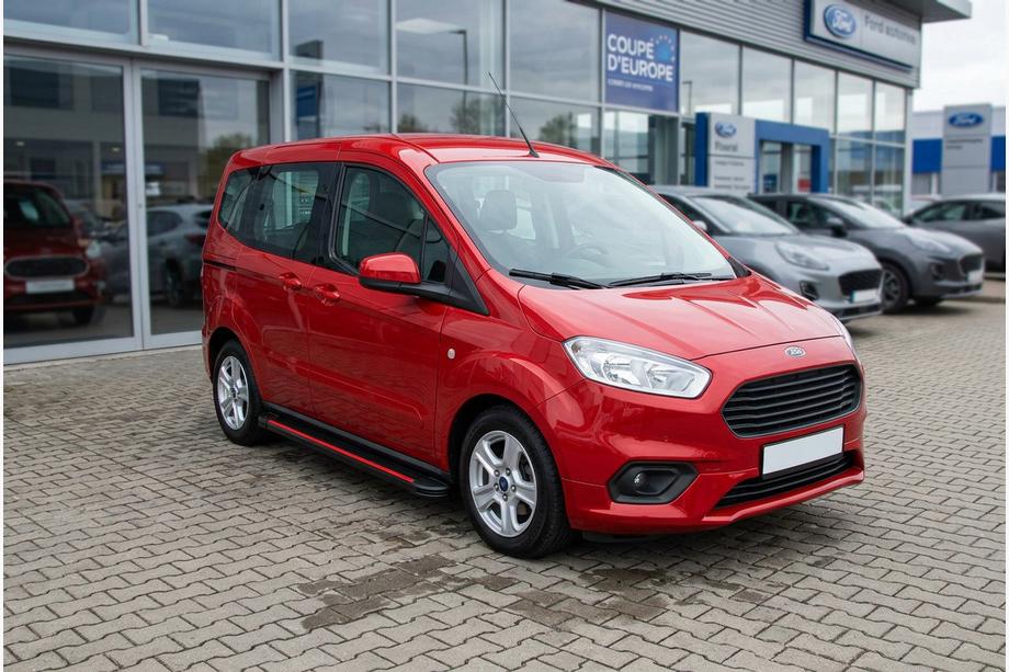 Ford Courier 2014–2023 Stranske stopnice Maya Red (2 kosa, aluminij) Image