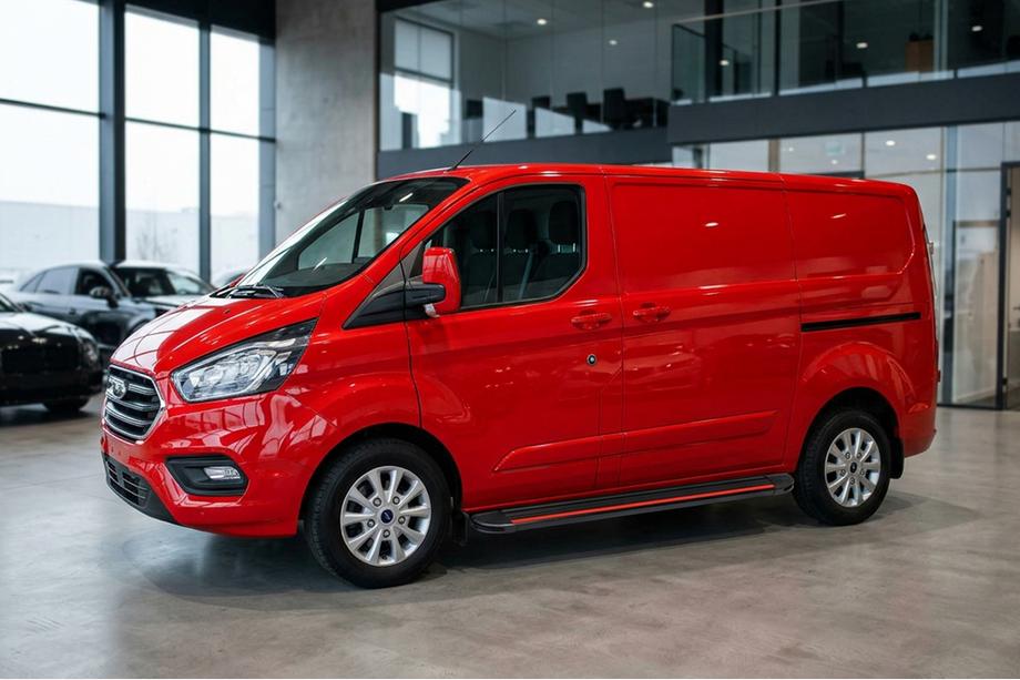 Ford Custom 2013–2022 Stranske stopnice Maya Red (2 kosa, aluminij) Image
