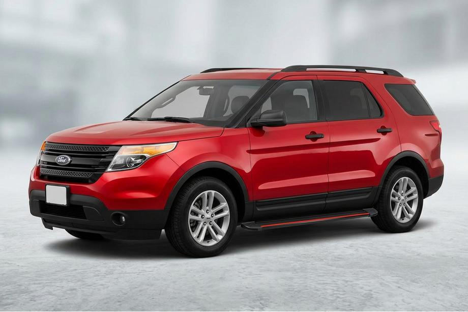 Ford Explorer 2011–2019 Stranske stopnice Maya Red (2 kosa, aluminij) Image