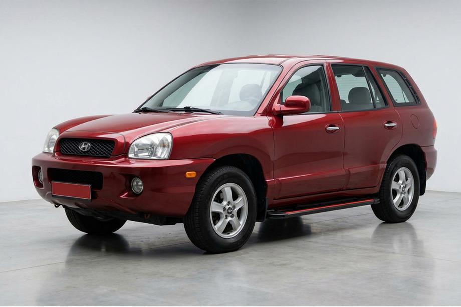 Hyundai Santa Fe 1 2000–2006 Stranske stopnice Maya Red (2 kosa, aluminij) Image