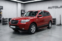 Hyundai Santa Fe 2 2006–2012 Stranske stopnice Maya Red-Black (2 kosa, aluminij) fotografija 1