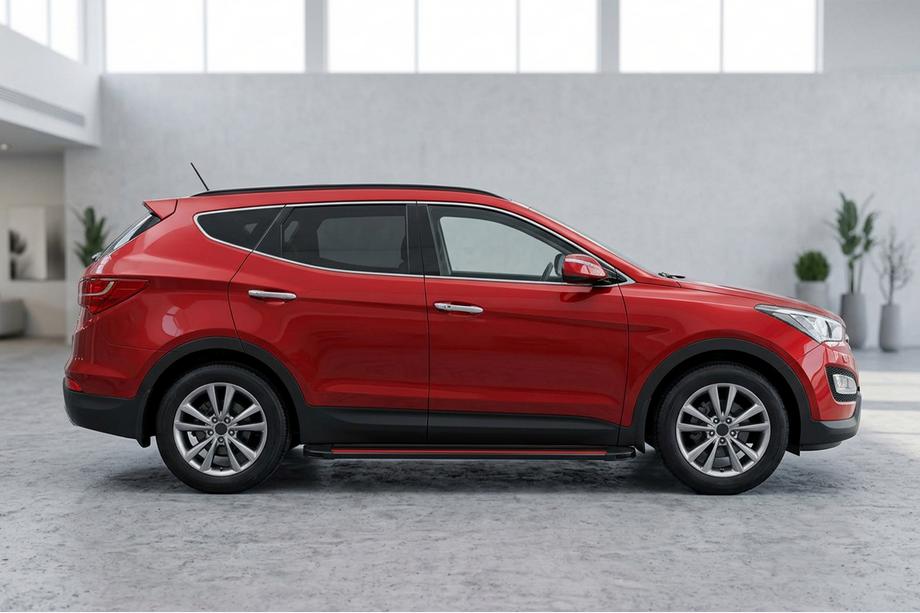 Hyundai Santa Fe 3 2012–2018 Stranske stopnice Maya Red (2 kosa, aluminij) Image