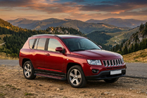 Jeep Compass 2006–2016 Stranske stopnice Maya Red (2 kosa, aluminij) fotografija 1
