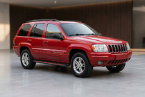 Jeep Grand Cherokee WJ 1999–2004 Stranske stopnice Maya Red (2 kosa, aluminij) fotografija 1