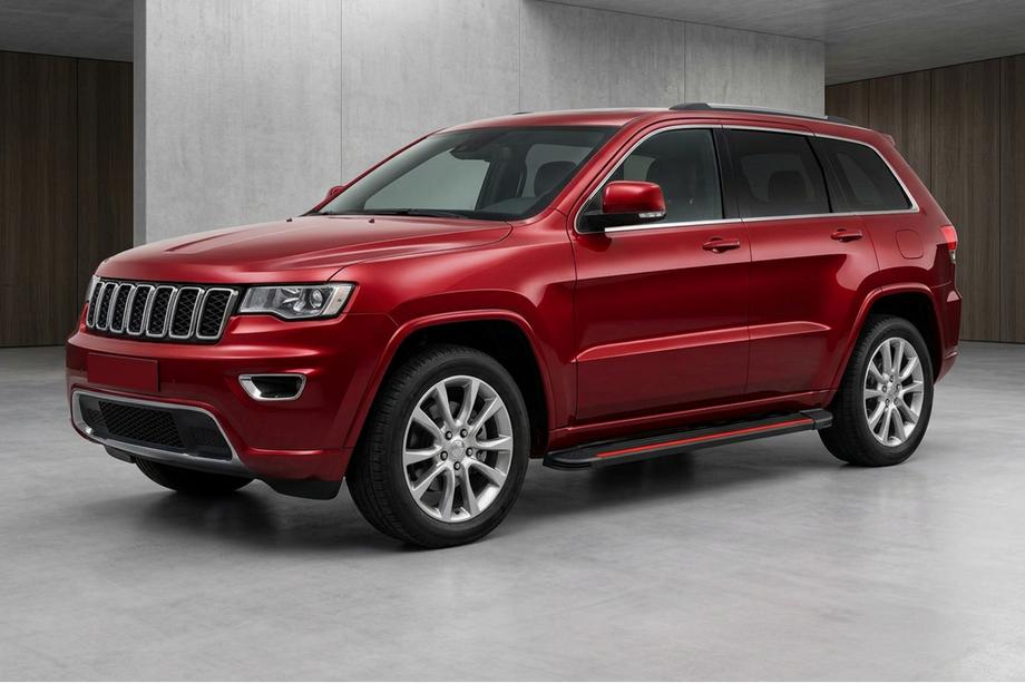 Jeep Grand Cherokee WK2 2010–2021 Stranske stopnice Maya Red (2 kosa, aluminij) Fotografija 1