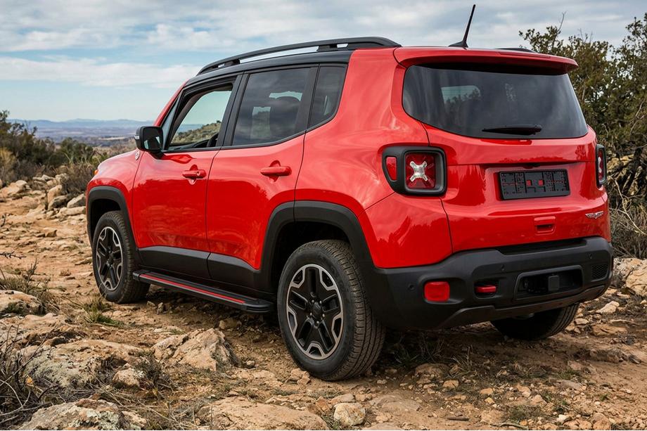 Jeep Renegade 2014– Stranske stopnice Maya Red (2 kosa, aluminij) Image