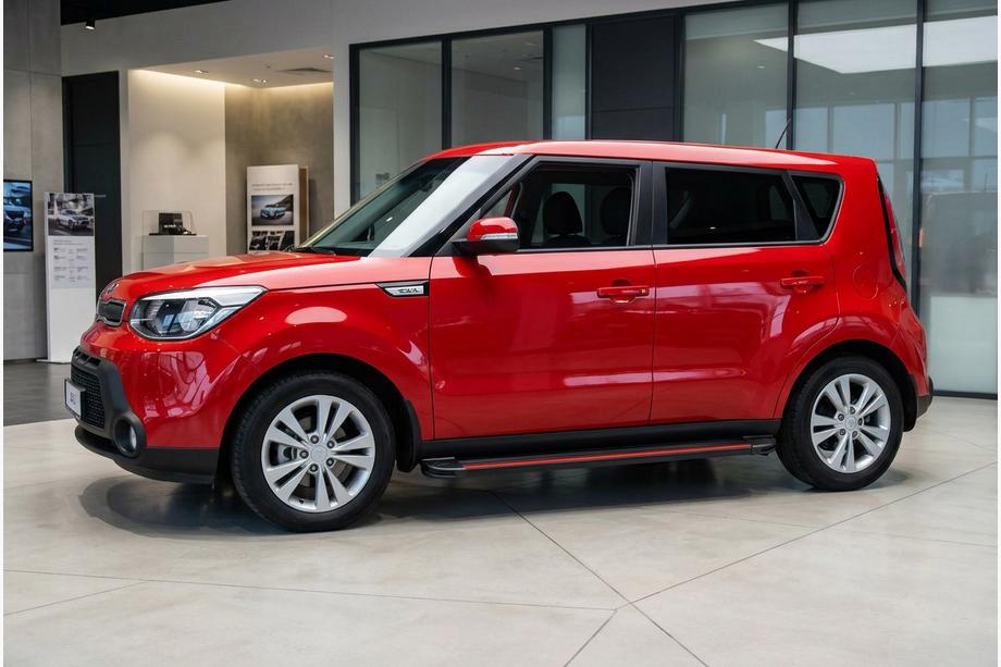 Kia Soul II 2013–2018 Stranske stopnice Maya Red (2 kosa, aluminij) Image