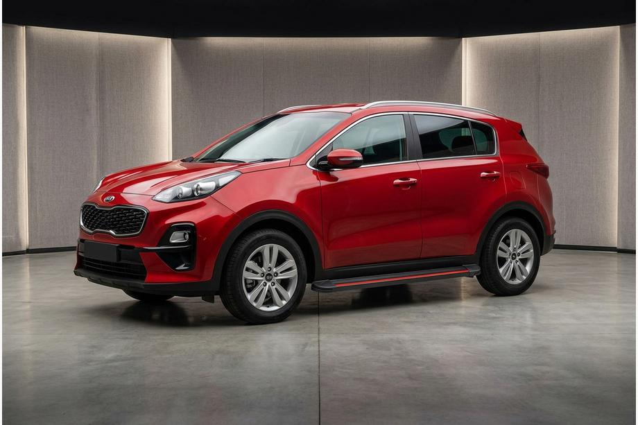 Kia Sportage 2015–2021 Stranske stopnice Maya Red (2 kosa, aluminij) Image