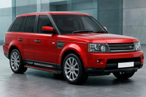 Range Rover Sport 2005–2013 Stranske stopnice Maya Red (2 kosa, aluminij) fotografija 1