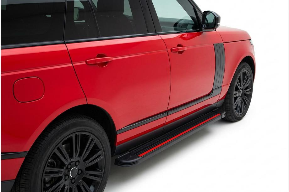 Range Rover IV L405 2013–2021 Stranske stopnice Maya Red (2 kosa, aluminij) Image