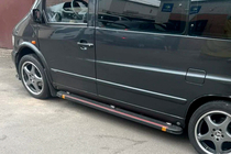 Mercedes Vito W638 1996–2003 Stranske stopnice Maya Red (2 kosa, aluminij) fotografija 4