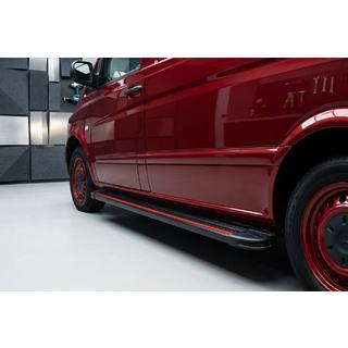 Stranske stopnice Maya Red-Black (2 kosa, aluminij) fotografija 1