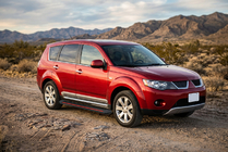 Mitsubishi Outlander 2006–2012 Stranske stopnice Maya Red (2 kosa, aluminij) fotografija 1