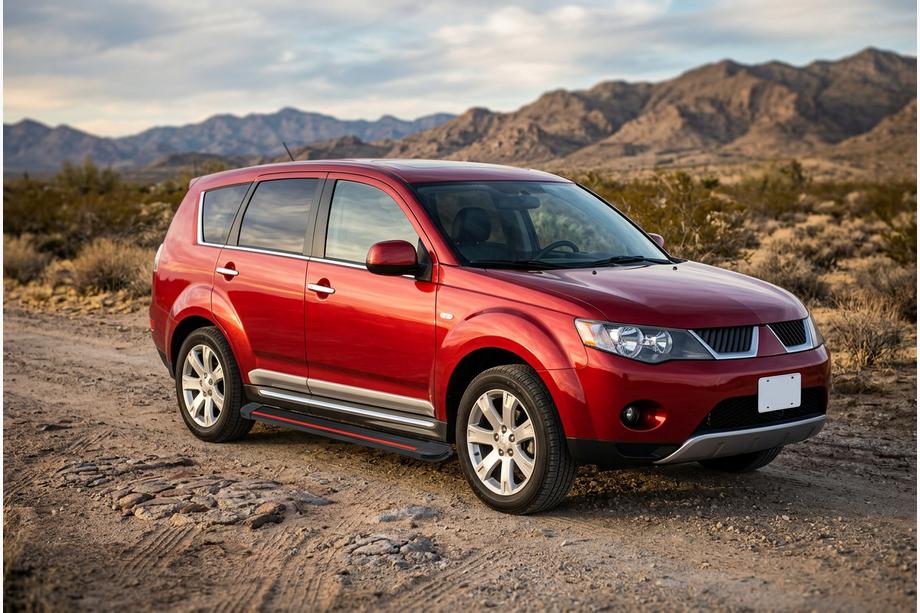 Mitsubishi Outlander 2006–2012 Stranske stopnice Maya Red (2 kosa, aluminij) Image