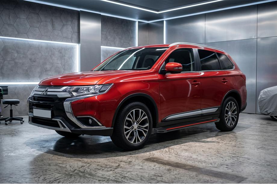 Mitsubishi Outlander 2012–2021 Stranske stopnice Maya Red (2 kosa, aluminij) Image
