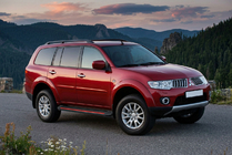 Mitsubishi Pajero Sport 2008–2015 Stranske stopnice Maya Red (2 kosa, aluminij) fotografija 1