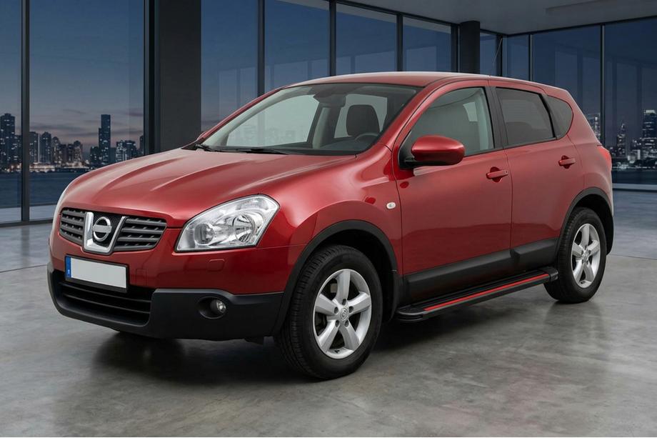 Nissan Qashqai 2007–2010 Stranske stopnice Maya Red-Black (2 kosa, aluminij) Image
