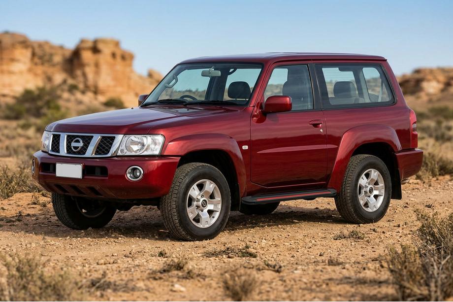 Nissan Patrol Y61 1997–2011 Stranske stopnice Maya Red (2 kosa, aluminij) Image