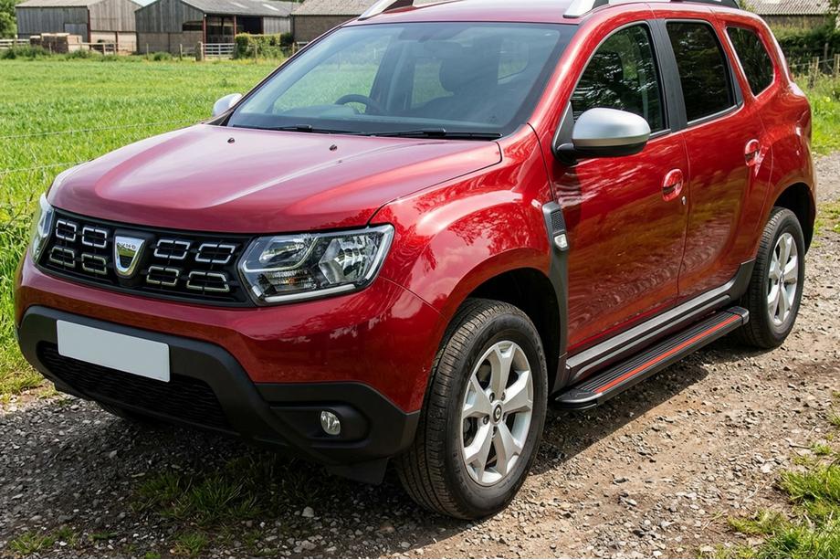 Renault Duster 2018–2024 Stranske stopnice Maya Red (2 kosa, aluminij) Image