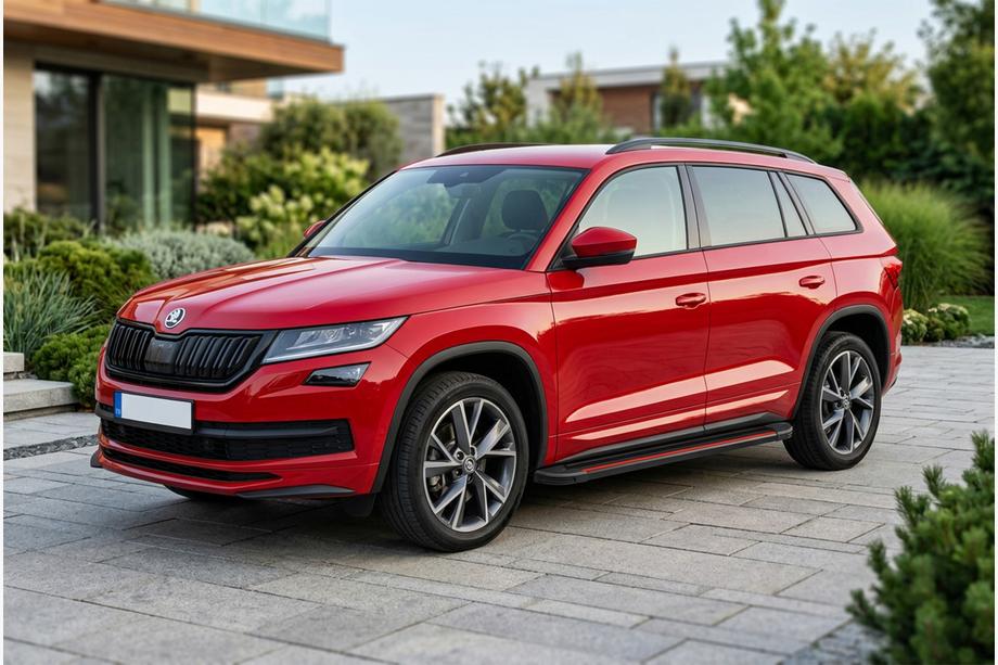 Skoda Kodiaq 2016–2023 Stranske stopnice Maya Red (2 kosa, aluminij) Image