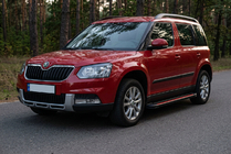 Skoda Yeti 2009–2017 Stranske stopnice Maya Red (2 kosa, aluminij) fotografija 1