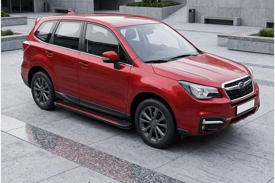 Subaru Forester 2013–2018 Stranske stopnice Maya Red (2 kosa, aluminij) Image