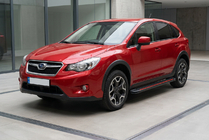Subaru XV 2011–2017 Stranske stopnice Maya Red (2 kosa, aluminij) fotografija 1
