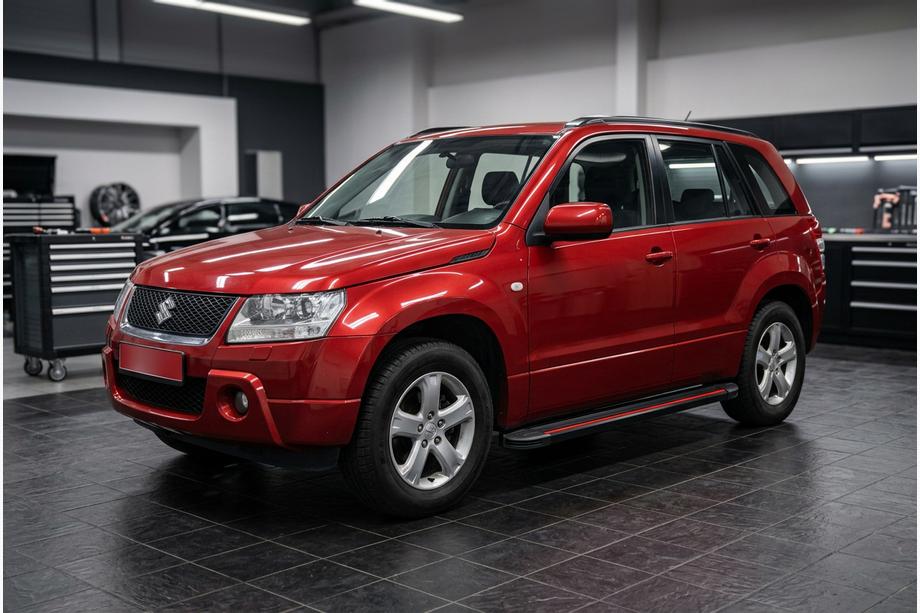 Suzuki Grand Vitara 2005–2017 Stranske stopnice Maya Red (2 kosa, aluminij) Image