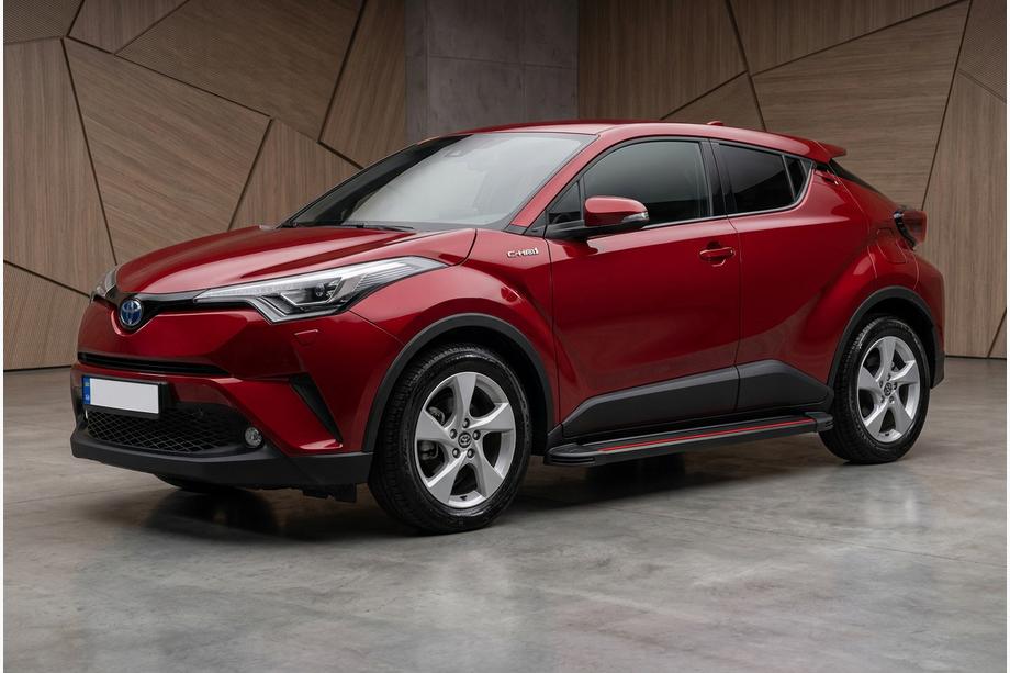 Toyota C-HR 2016–2023 Stranske stopnice Maya Red (2 kosa, aluminij) Image