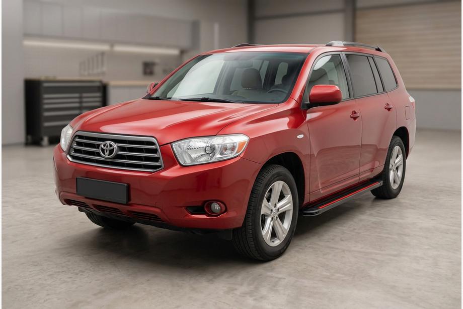 Toyota Highlander 2008–2013 Stranske stopnice Maya Red (2 kosa, aluminij) Image