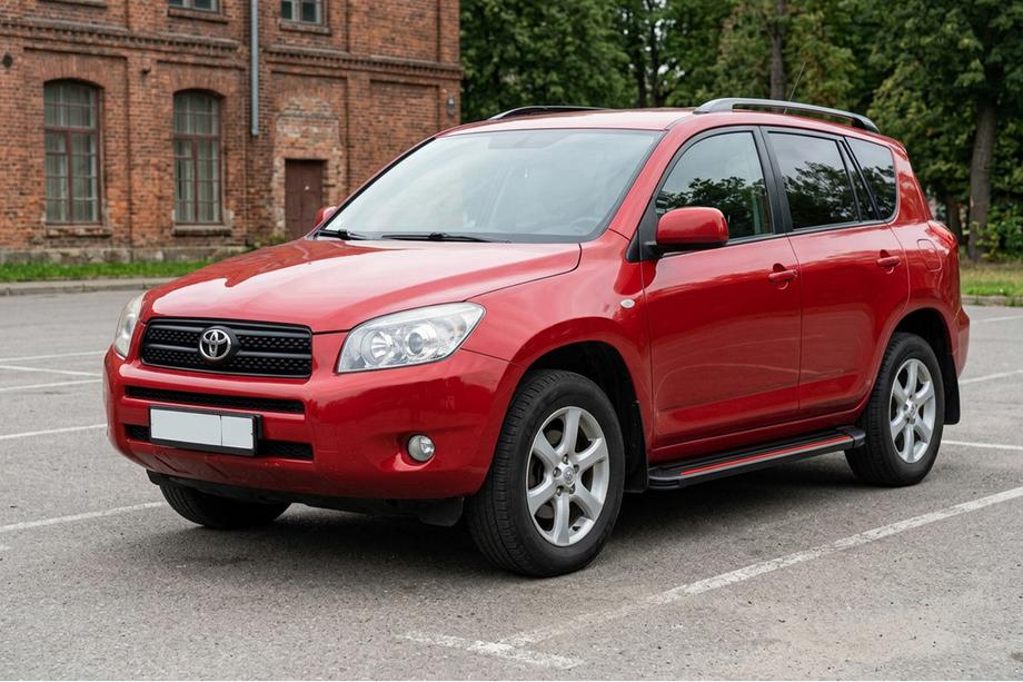 Toyota Rav 4 2006–2013 Stranske stopnice Maya Red (2 kosa, aluminij) Image