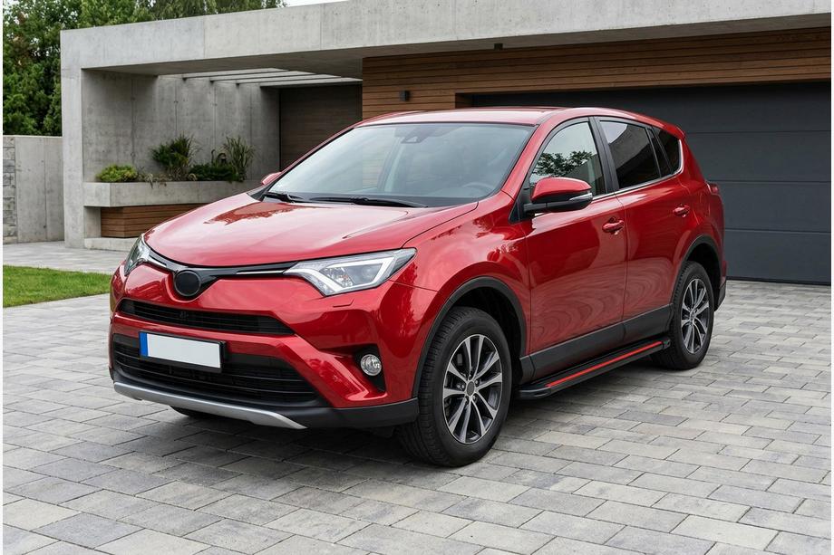Toyota Rav 4 2013–2018 Stranske stopnice Maya Red (2 kosa, aluminij) Image