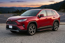 Toyota Rav 4 2019–2025 Stranske stopnice Maya Red (2 kosa, aluminij) fotografija 1