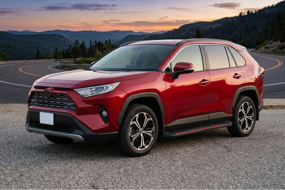 Toyota Rav 4 2019–2025 Stranske stopnice Maya Red (2 kosa, aluminij) Image