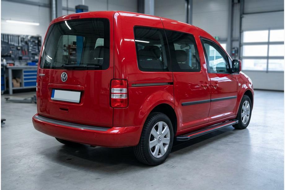 Volkswagen Caddy 2004–2010 Stranske stopnice Maya Red (2 kosa, aluminij) Image